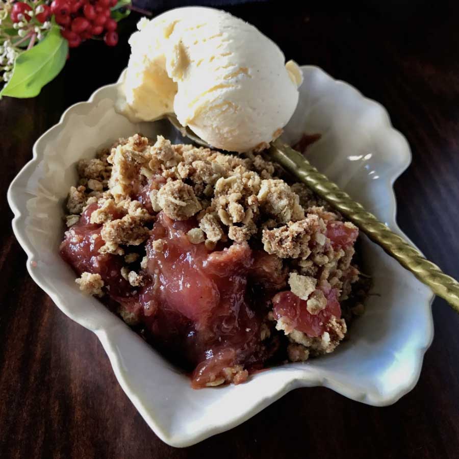 Apple & plum crumble - Arctic Kitchen NZ