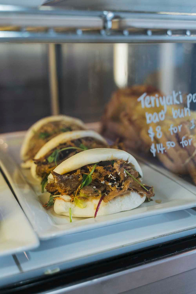 Bao Buns in the cabinet at Arctic Kitchen Cafe
