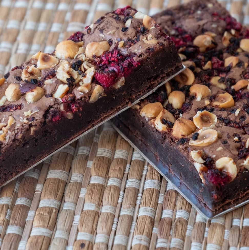 Chocolate brownie slab with hazelnuts - Arctic Kitchen NZ