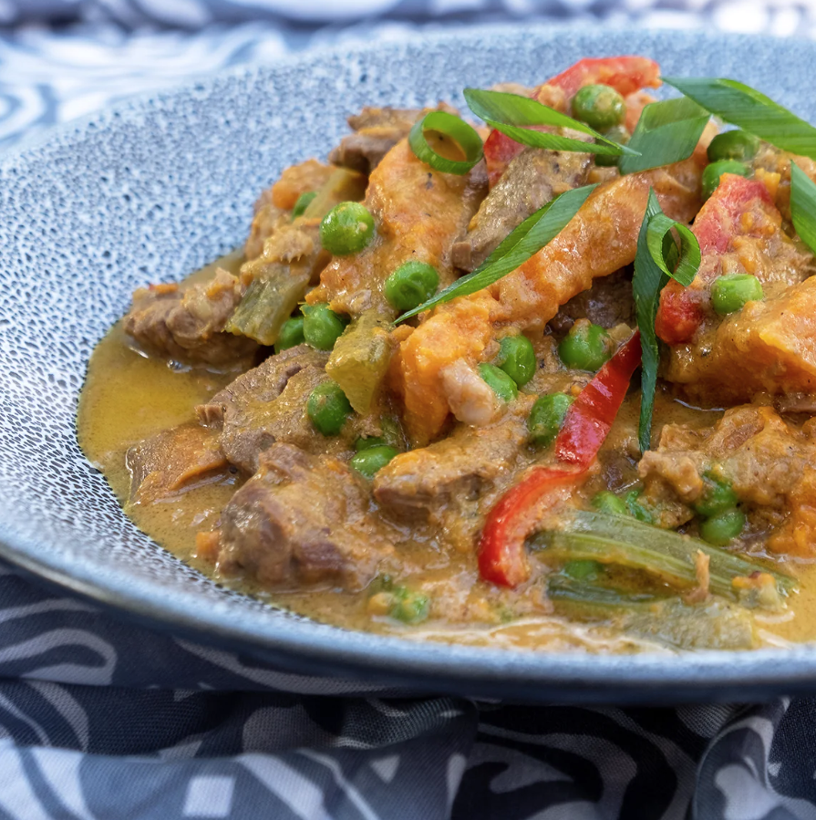 Lamb, kumara & coconut curry