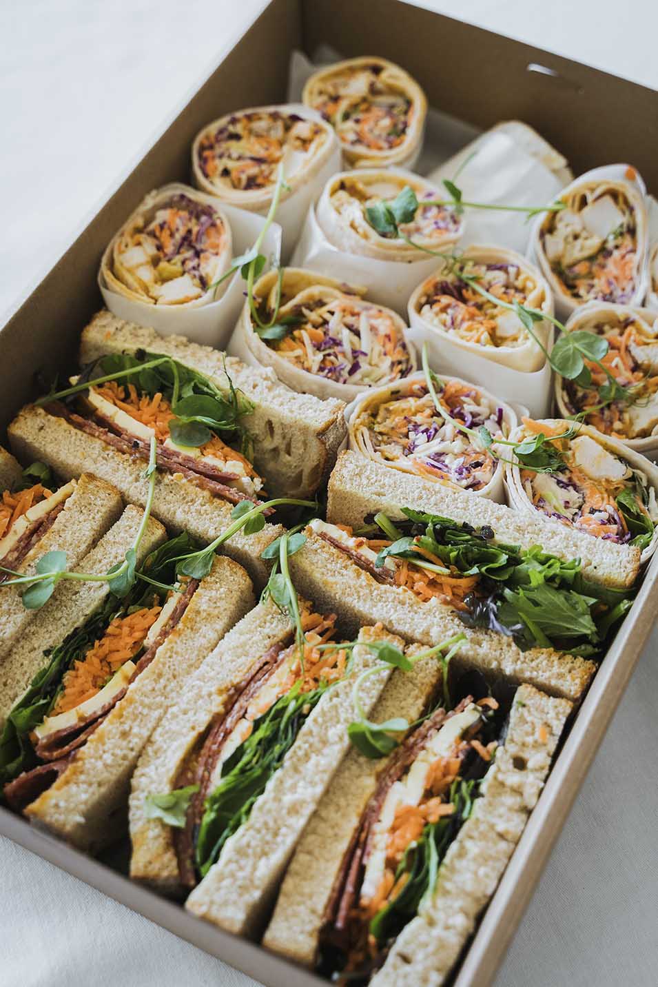 Sandwiches and wraps platter 