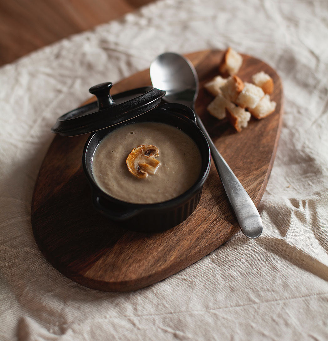 Creamy field mushroom soup freezer meal