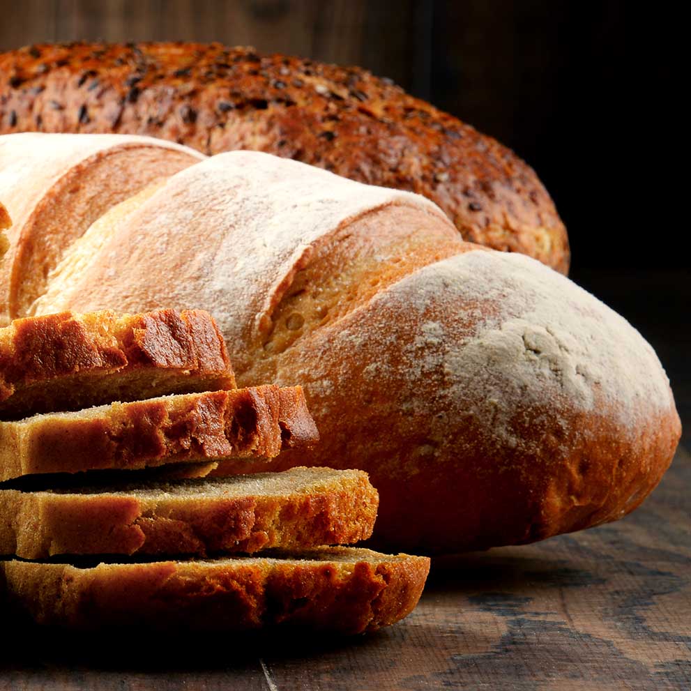 Focaccia, sour dough ciabatta, multigrain sour dough